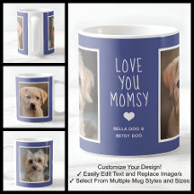 Liebe You Dog Momsy Fotos Moderne Blue C49 & White