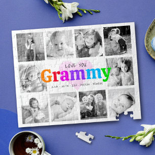 Liebe You Grammy Colorful Modern 10 Foto Collage