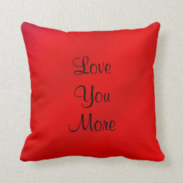 Liebe You, Liebe You More Script Red Square Kissen