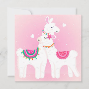 Liebe You Llama Feiertagskarte