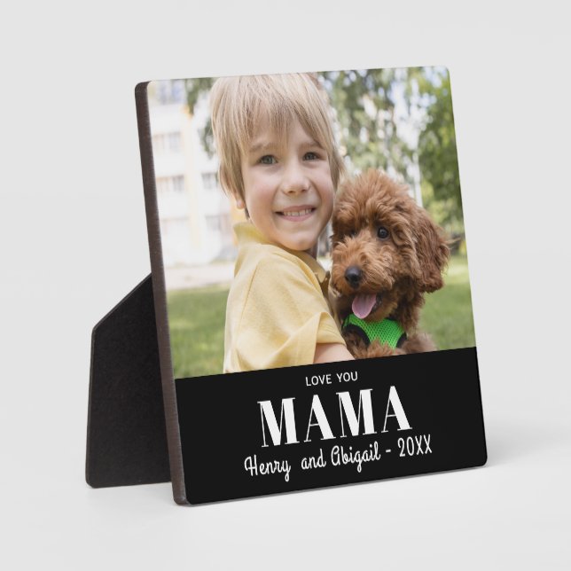 Liebe You Mama Foto Family Modern Keepake Fotoplatte (Vorderseite)
