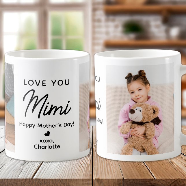 Liebe You Mimi Personalisiert 2 Foto Großeltern Kaffeetasse (Von Creator hochgeladen)