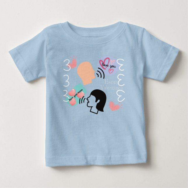 "Liebe you more" Baby T - Shirt (Vorderseite)