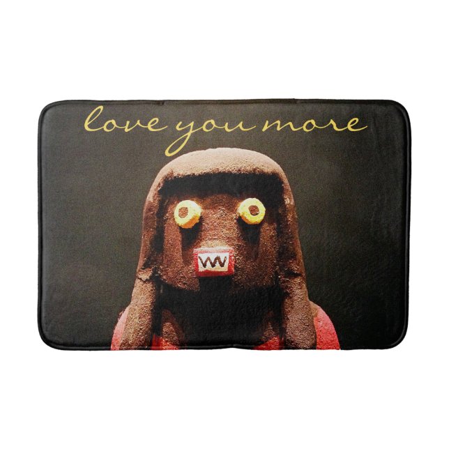 Liebe You More Quote Niedliches Kachina Doll Foto Badematte (Vorderseite)