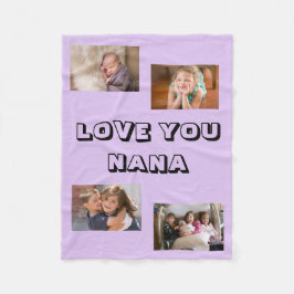 Liebe You Nana 4 Foto Lila Fleecedecke