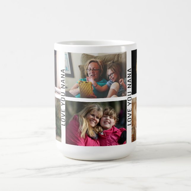 Liebe You Nana 6 Foto Custom Collage Oma Kaffeetasse (Mittel)