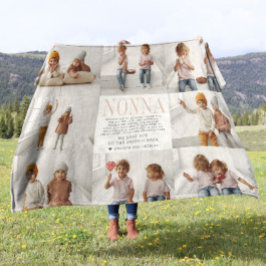 Liebe You Nonna | Benutzerdefinierte Nachrichtenda Fleecedecke