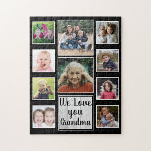 Liebe You Oma 10 Family Foto Collage Black