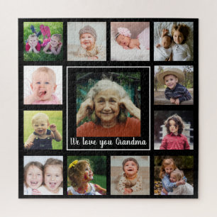 Liebe You Oma 12 Family Foto Collage Black