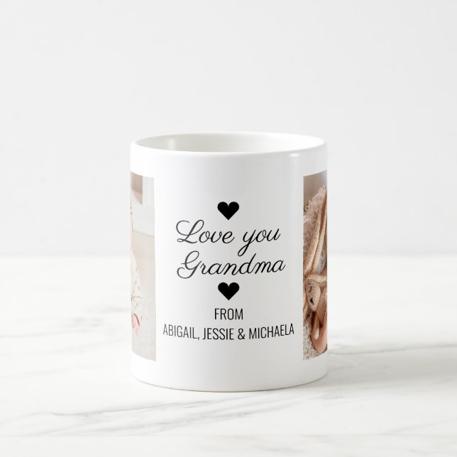 Liebe You Oma" 2-Foto Kaffeetasse (Mittel)