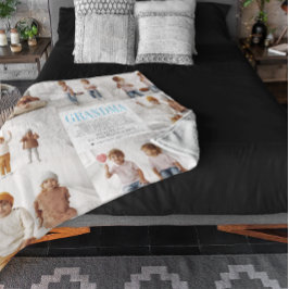 Liebe You Oma | Benutzerdefinierte Nachrichtendate Fleecedecke