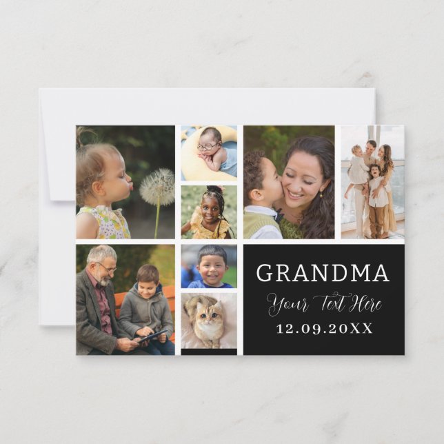Liebe You Oma | Foto-Collage und Text-UAWG Ca RSVP Karte (Vorderseite)
