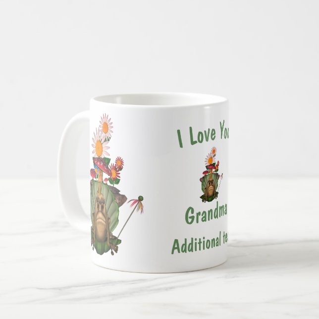 Liebe You Oma Frosch Princess Personalisiert Kaffeetasse (Vorderseite Links)