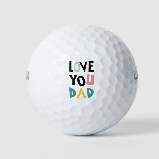 Liebe You Vater Golf Ball (Vorderseite)