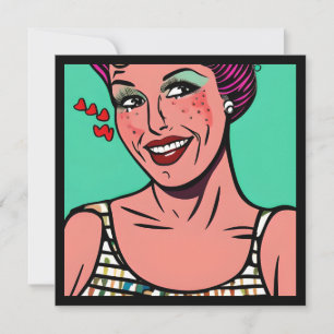 Liebe You xoxo Retro Pop Art Karte