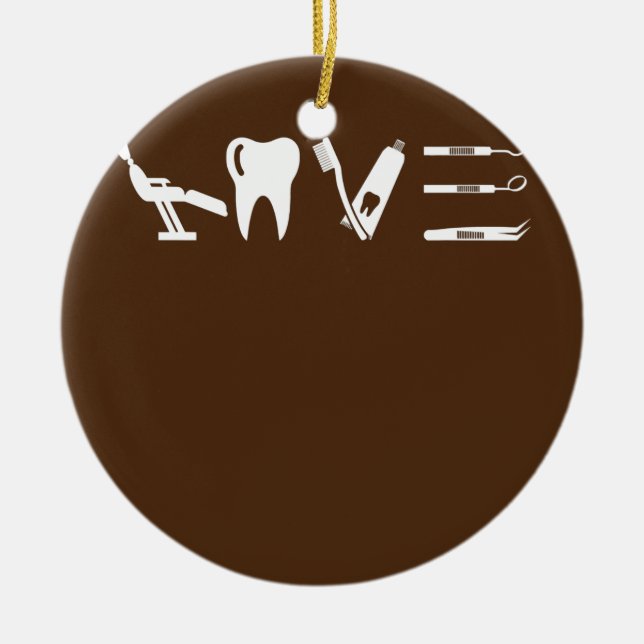 Liebe Zahnärztliche Operation Zahnärztliche Zahnär Keramik Ornament (Vorne)
