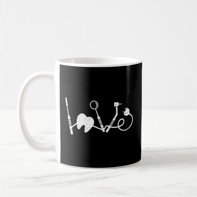 Liebe Zahnmedizin Zahnarzt Zahnärztin Zahnärztin Z Kaffeetasse (Links)
