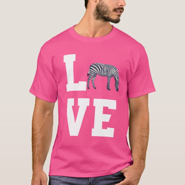 Liebe Zebras Mädchen T-Shirt (Vorderseite)