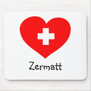 Liebe Zermatt - Schweizer Herzmuskel Mousepad