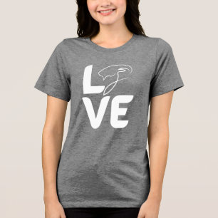 LIEBE Ziege Frauen-Shirt – Lustiges Bauernhoftier  Tri-Blend Shirt