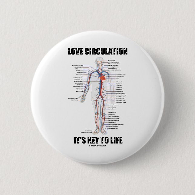 Liebe-Zirkulation ist es zum Leben Schlüssel Button (Vorderseite)