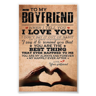 Liebe Zitat für Boyfriend, Ehemänner Liebe Gebur Fotodruck
