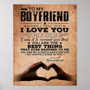 Liebe Zitat für Boyfriend, Ehemänner Liebe Gebur Poster
