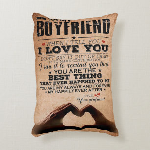 Liebe Zitat für Boyfriend, Ehemänner Liebe Geburts Dekokissen