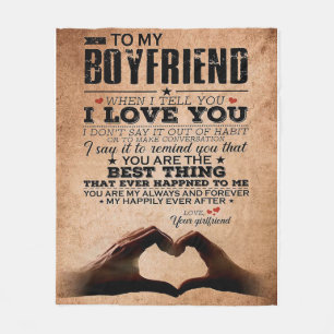Liebe Zitat für Boyfriend, Ehemänner Liebe Geburts Fleecedecke