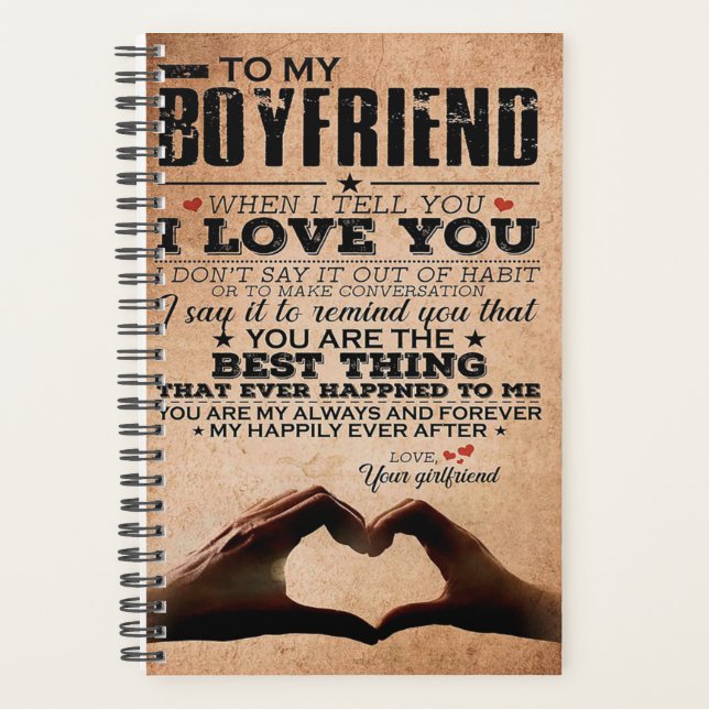Liebe Zitat für Boyfriend, Ehemänner Liebe Geburts Planer (Vorderseite)