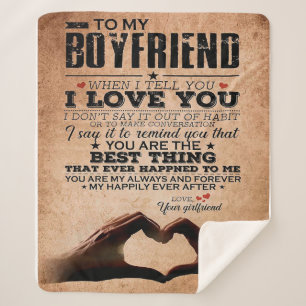 Liebe Zitat für Boyfriend, Ehemänner Liebe Geburts Sherpadecke