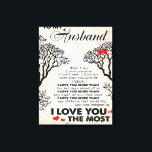Liebe-Zitat für Geschenkidee von Ehemann, Geburtst Leinwanddruck<br><div class="desc">Liebe-Zitat für Geschenkidee von Ehemann,  Geburtstag von Ehemann</div>