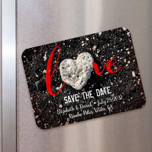 Liebe Zitat Hawaii Beach Foto Save the Date Magnet (Von Creator hochgeladen)