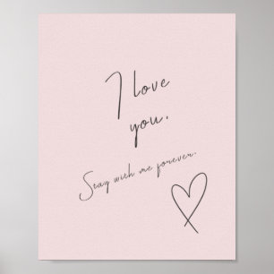 Liebe Zitat Hochzeit Valentinstag Rosa Rosa Poster