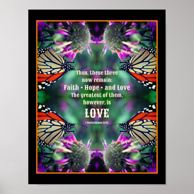 Liebe Zitat Monarch Butterfly Inspiration Poster (Vorne)