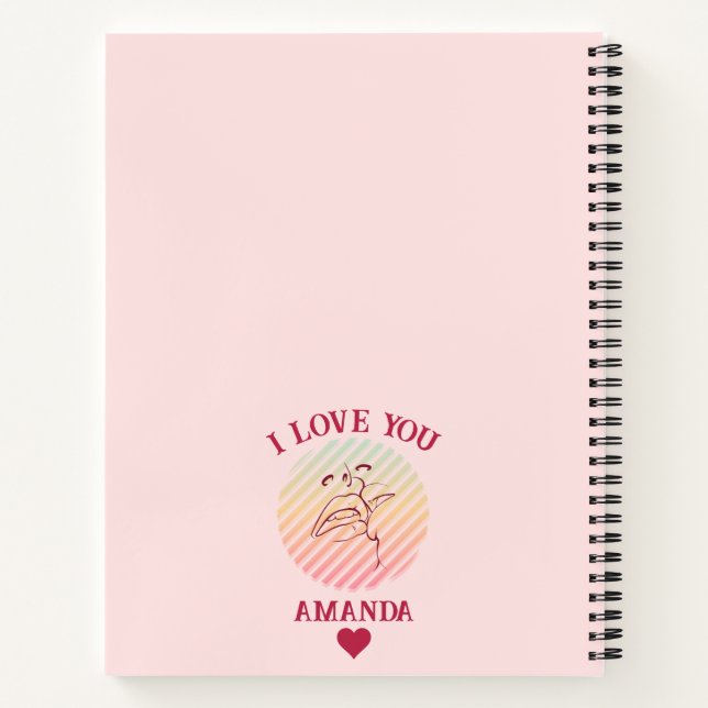 Liebe Zitat Romantisches Kiss-Notebook Notizbuch (Rückseite)