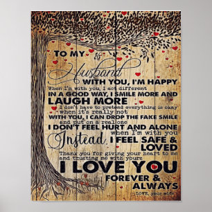 Liebe-Zitate für mein Ehemann, trendige Geschenke Poster