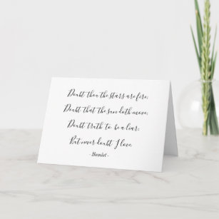 Shakespeare Liebe Zitate Karten Zazzle Ch