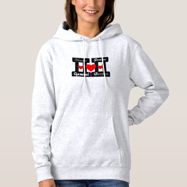 ♊ Liebe Zodiac Fleece Fab Hoodie (Vorderseite)