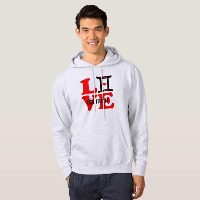 ♊ Liebe Zodiac Sign Pullover Hoodie (Vorne ganz)