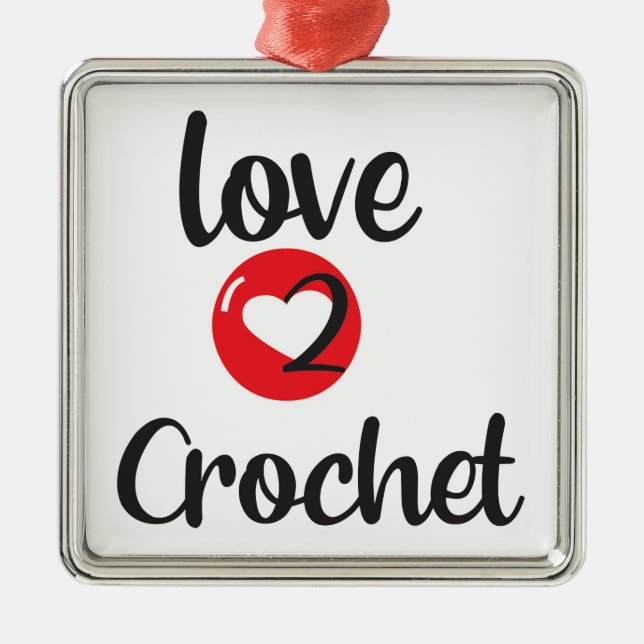 Liebe zu Crochet Ornament Aus Metall (Vorne)