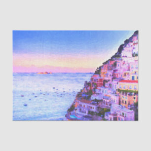 Liebe zu Positano Italien Sonnenuntergang Seidenpapier
