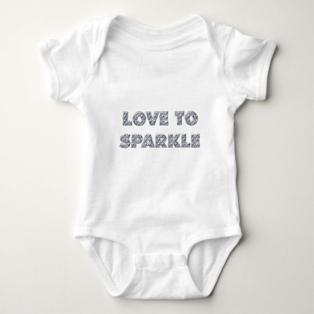 Liebe zu sparkle baby strampler (Vorderseite)