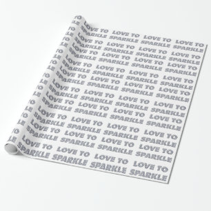 Liebe zu sparkle geschenkpapier