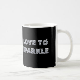 Liebe zu sparkle kaffeetasse