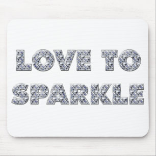 Liebe zu sparkle mousepad