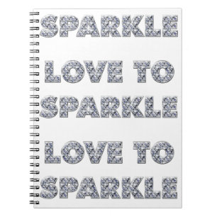 Liebe zu sparkle notizblock