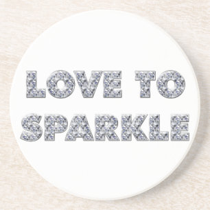 Liebe zu sparkle untersetzer