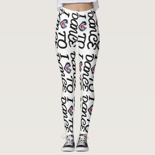 Liebe zu tanzen Yoga-Fitness Leggings