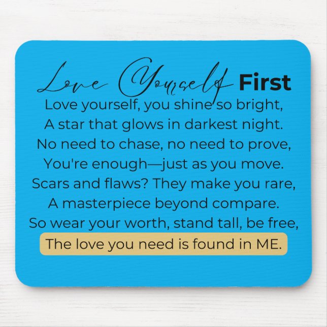 Liebe zuerst mousepad (Vorne)